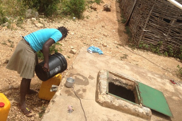 village cistern in use